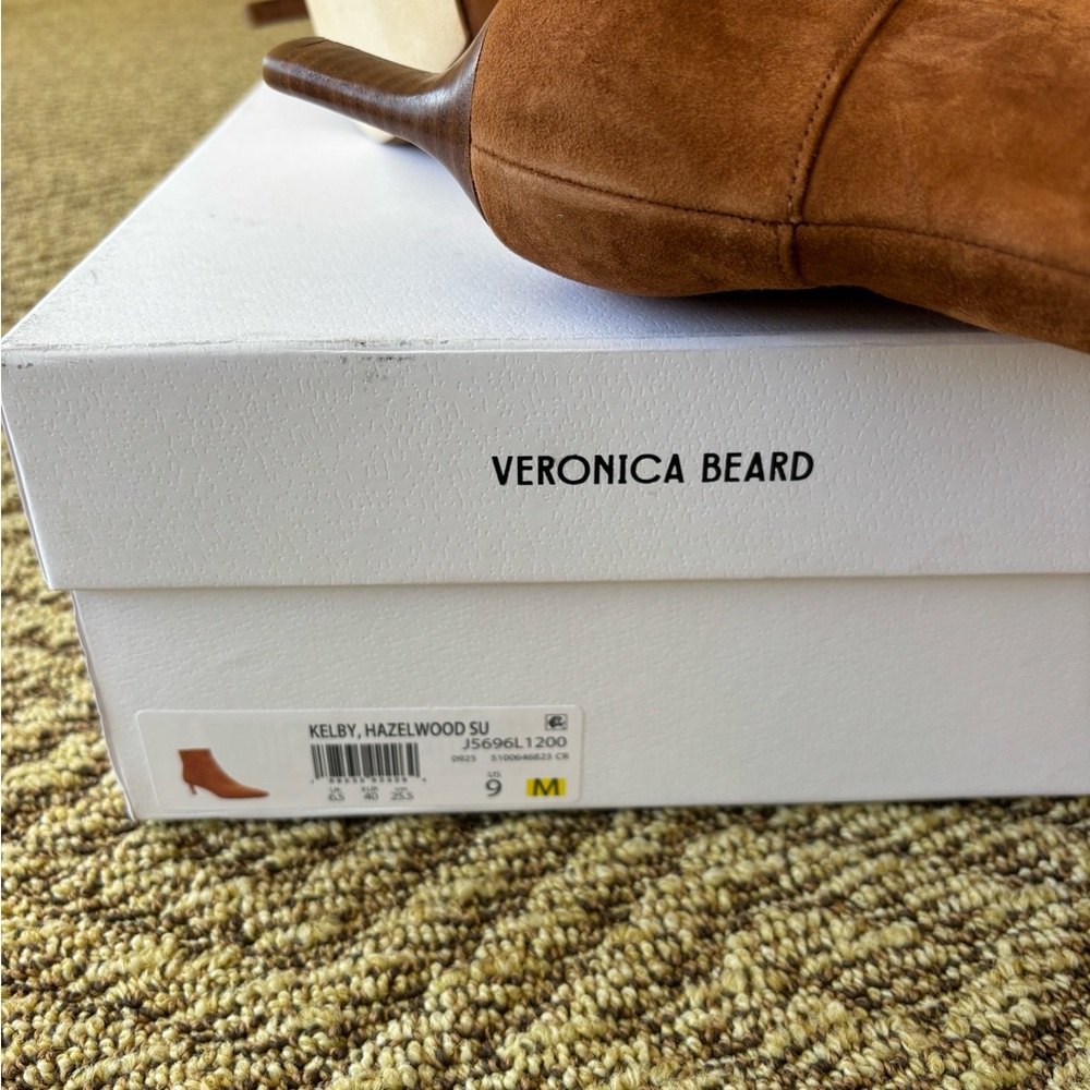 Veronica Beard Kelby Suede Ankle Boots color Hazelwood - Picture 6 of 10